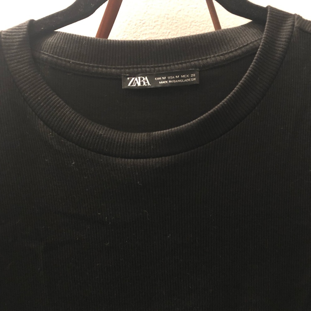 Zara black t shirt dress